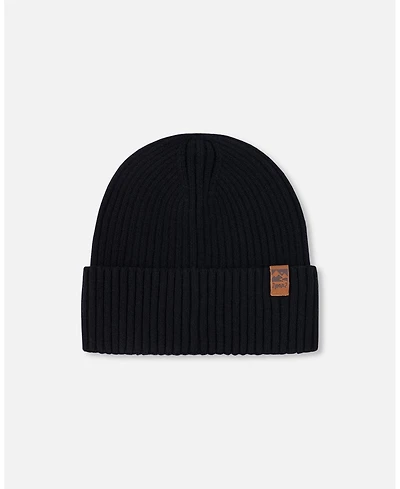 Deux par Kids Unisex Knit Hat Black - Toddler|Child
