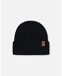 Deux par Kids Unisex Knit Hat Black - Toddler|Child