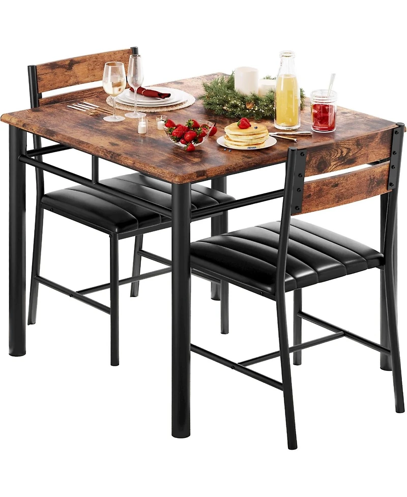 Ironck 29.1" W Dining Table Set for 2