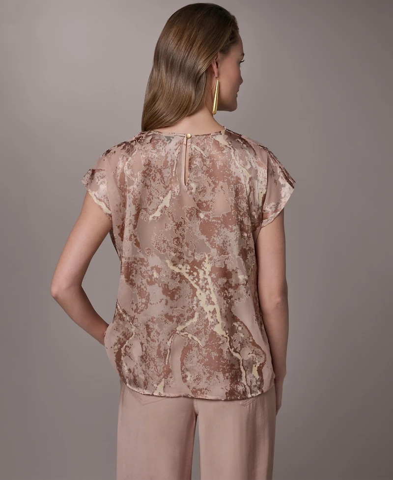 Donna Karan New York Women's Cowl Neck Top