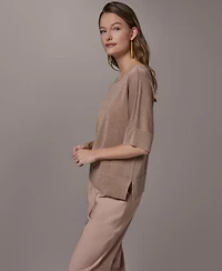 Donna Karan New York Women's Crew Neck Oversized Top