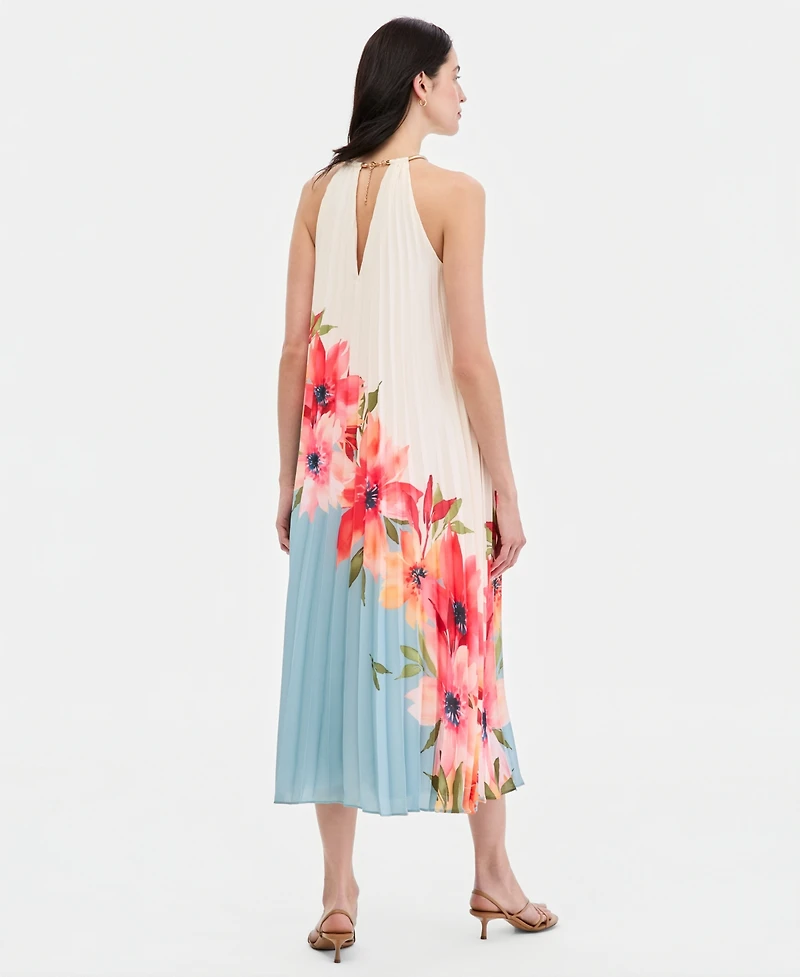 Adrianna Papell Women's Floral Pleated Midi Dress