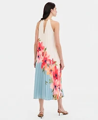 Adrianna Papell Women's Floral Pleated Midi Dress