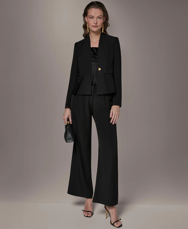 Donna Karan New York Petite Collarless Cropped Jacket