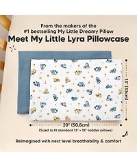 KeaBabies Lyra Muslin Toddler Pillowcases 13x18, 2-Pack Organic Cotton for Sleep & Travel