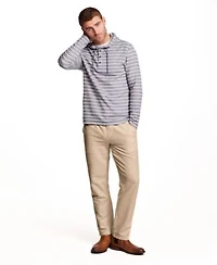 Weatherproof Vintage Mens Long Sleeve Mixy Quarter Button Hoodie Linen Drawstring Pants