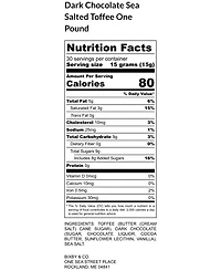 Bixby Chocolate Dark Chocolate Sea Salted Toffee Gift Box, 1 lb