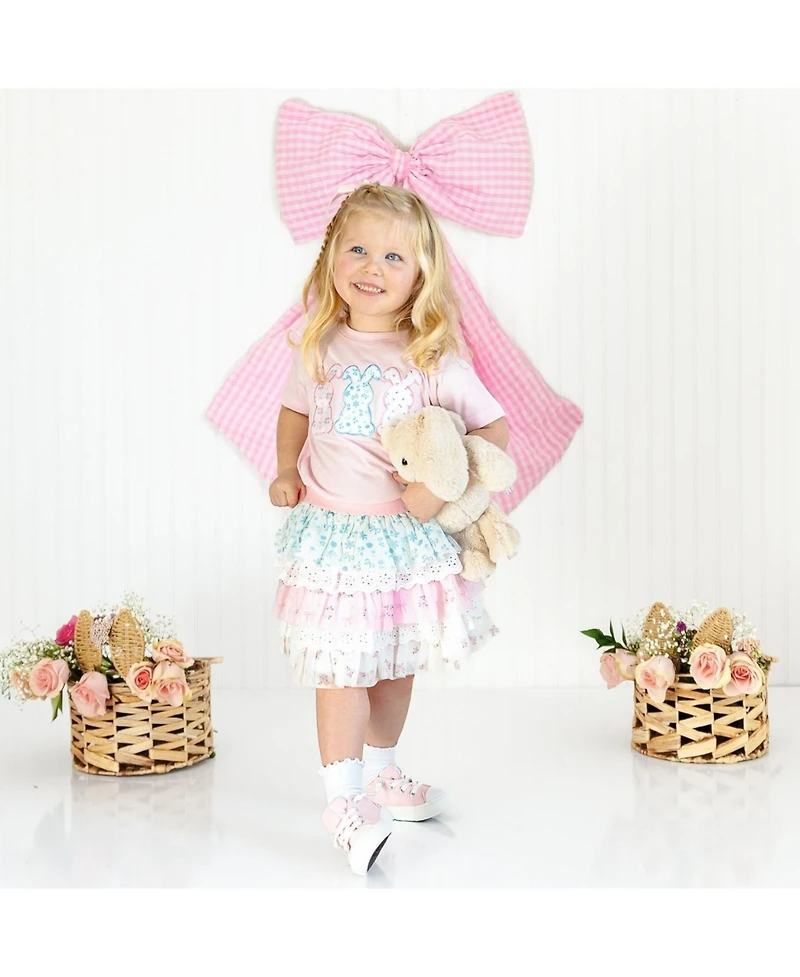 Sweet Wink Little Girls Floral & Lace Tiered Tutu