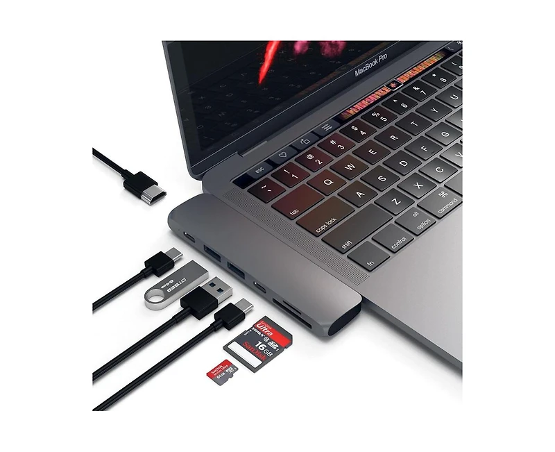 Risokeys 7 in 1 Usb C Hub Adapter with 87W Pd Charging & 4K Hdmi 60Hz, for M1-M5 MacBook Pro/Air, Ideal for Home Office & Travel