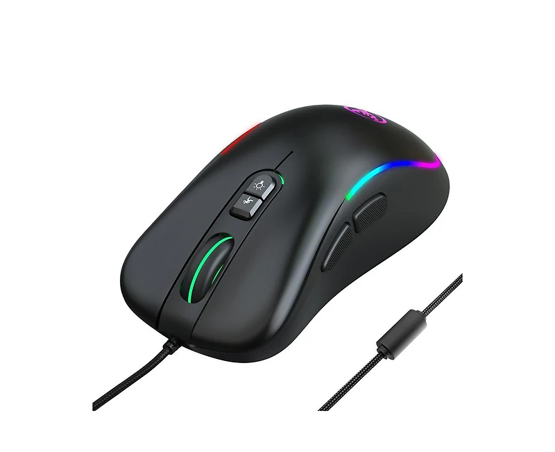 Risokeys Wired Gaming Mouse, Rgb Backlit Mouse with 8000 Dpi Adjustable, Ergonomic Comfort Grip for Pc Gamers, Office & Home Use