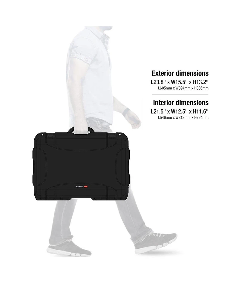 Nanuk Wheeled Series 938 Lightweight Nk-7 Resin Waterproof Hard Case with Foam Insert