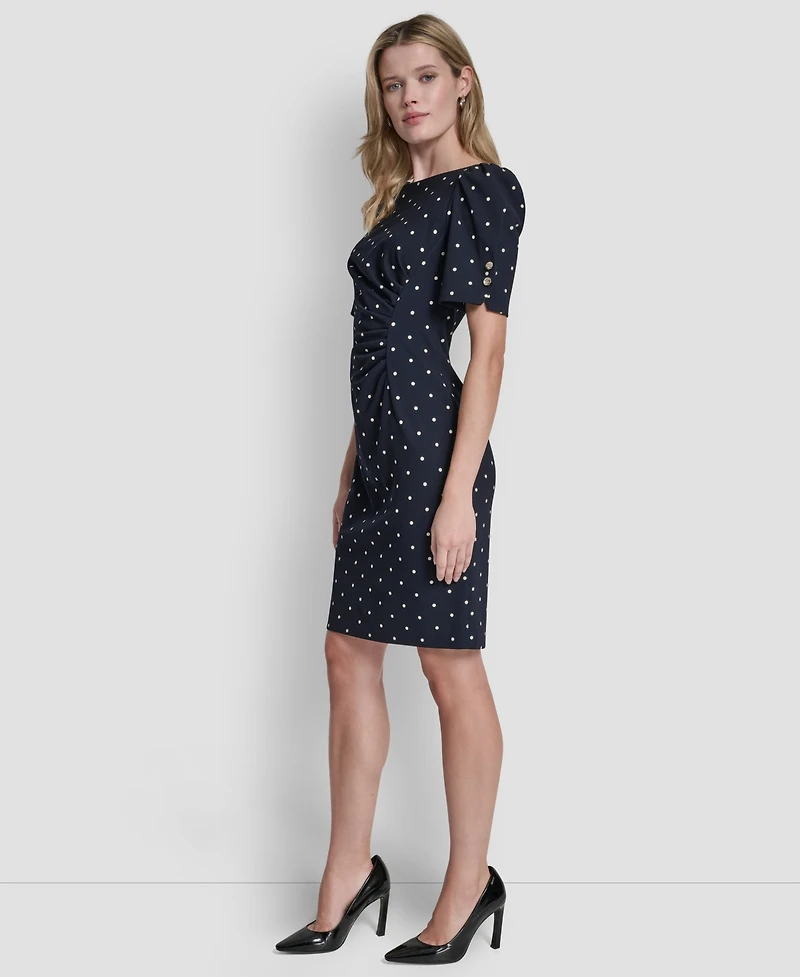 Dkny Women's Short-Sleeve Jewel Neck Dress