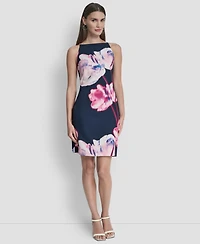 Dkny Women's Sleeveless Square Neck Sheath Dress