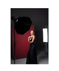 Westcott X-Drop Matte Vinyl Backdrop, Aged Red Wall, 5x7'