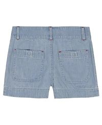 Tommy Hilfiger Girls' 7-16 Double-Button Waist Denim Shorts