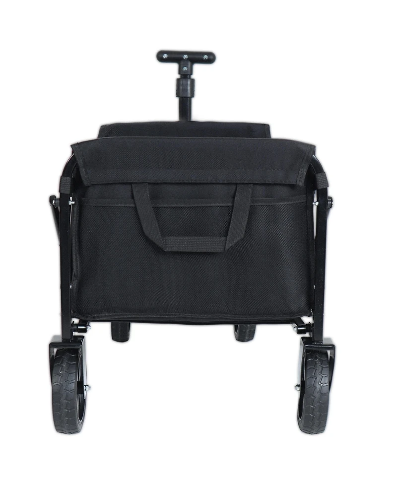 Mondawe Expandable Dual-Layer Storage Wagon Utility Carts w/ 225LBS Capacity, 360° All-Terrain Wheels