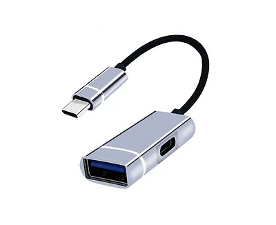 Risokeys 2-in-1 Usb C Hub, 5Gbps Data Transfer & Pd Charging, Aluminum Portable Adapter for Laptop/Phone/Travel