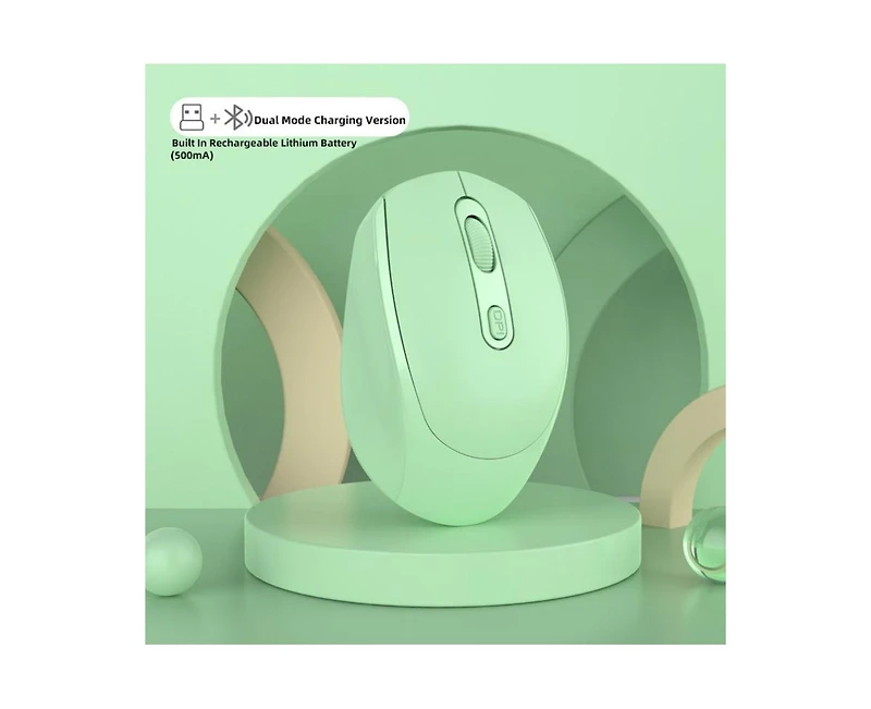 Risokeys Minimalist Wireless Mouse, Mute & Easy-to-Use, 2.4G/Bt Dual Mode for Office/Gaming/Design, Travel-Friendly for Students & Professionals