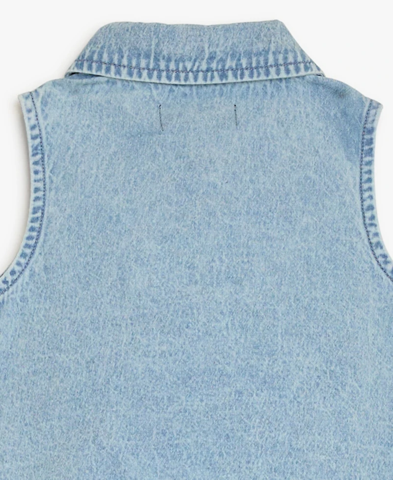 7 For All Mankind Baby Girls' Denim Top and Shorts, 2-Piece Set