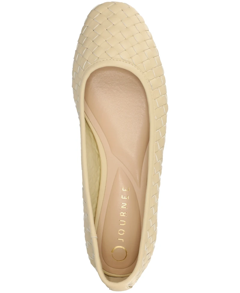 Journee Collection Women's Savannah Woven Ballet Flats