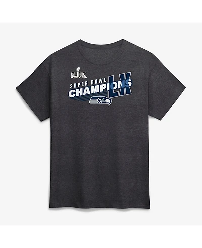Fanatics Men's Heather Charcoal Seattle Seahawks Super Bowl Lx Champions Best Teammates Roster T-Shirt