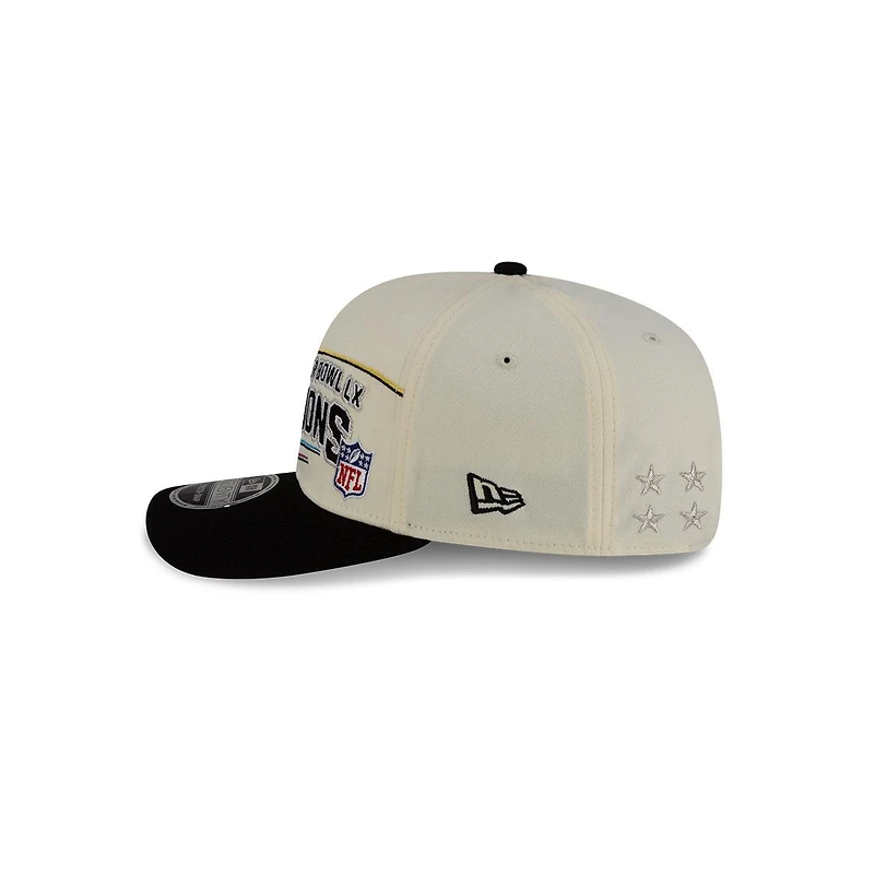 New Era Men's Cream/Black Seattle Seahawks Super Bowl Lx Champions Locker Room 9SEVENTY Adjustable Hat
