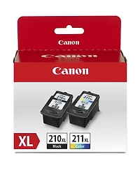 Canon Pg-210/Cl-211 Xl Black and Color Ink Cartridge Value Pack for Select Pixma iP, Mp, Mx Series Printers, 2-Pack