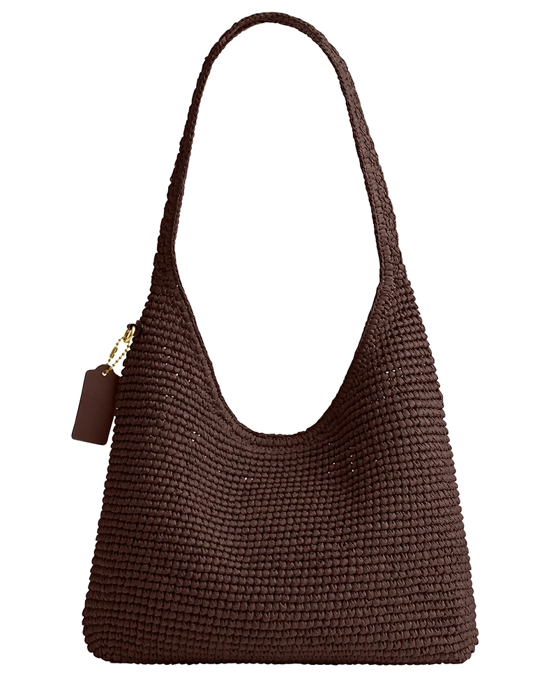 Coach Refined Straw Brooklyn Small Shoulder Bag 28