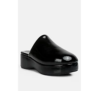 Olori Solid Platform Slip On Mules