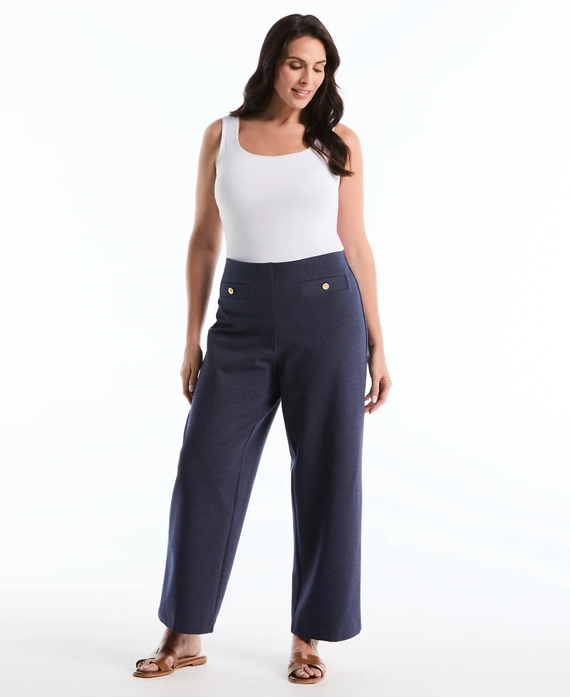Rafaella Plus Indigo Denim Wide Leg Pants