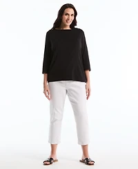 Rafaella Plus Boat Neck Pull-On Top