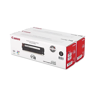Canon 2662B004 3400 Page-Yield 118 Toner - Black (2/Pack