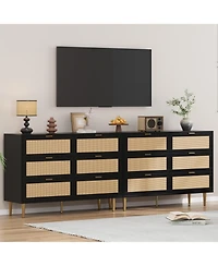 gaomon 6 Drawer Dresser for Bedroom, Modern Chest of Drawers with Gold Legs and Handles, Wide Double Large Tabletop