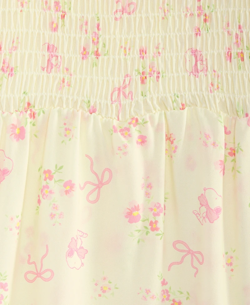 Grayson Threads Kids, The Label Girls' S-xl Peanuts Snoopy Ditsy Smocked Skort Dress