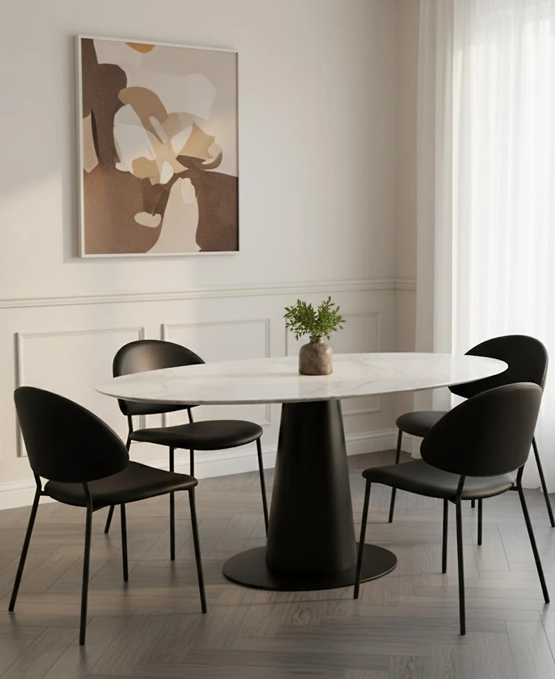 Haven Faux Leather Upholstered Dining Side Chairs, Set of 4