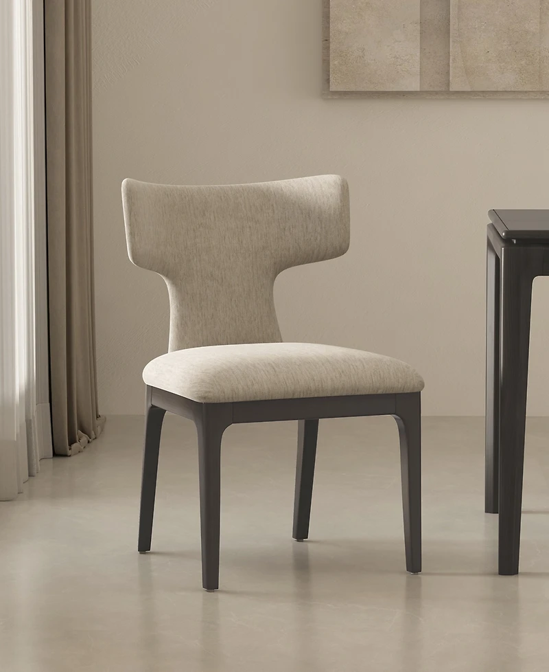 Eloria Chenille Upholstered Dining Side Chairs, Set of 2