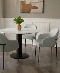 Loft Faux Leather Upholstered Dining Armchairs, Set of 2