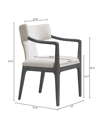 Eloria 33.5" Chenille Upholstered Dining Side Chair