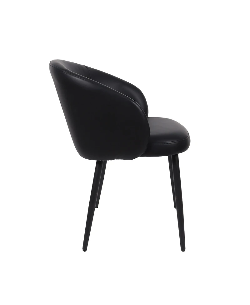 Looma Faux Leather Upholstered Dining Side Chairs, Set of 2