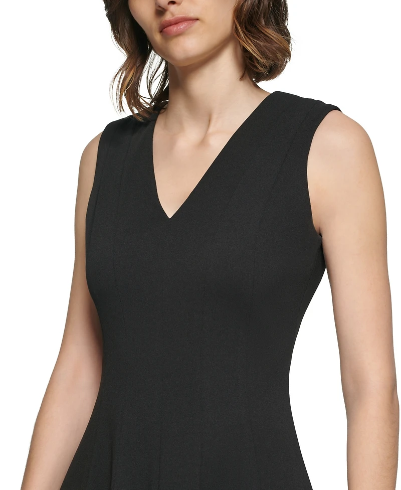 Calvin Klein Women's Sleeveless V-Neck Midi Dress