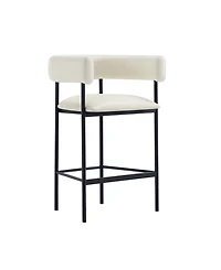 Onda 35.8" Faux Leather Upholstered Counter Stool