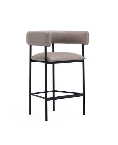 Onda 35.8" Faux Leather Upholstered Counter Stool