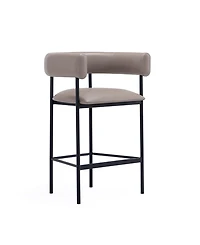 Onda 35.8" Faux Leather Upholstered Counter Stool