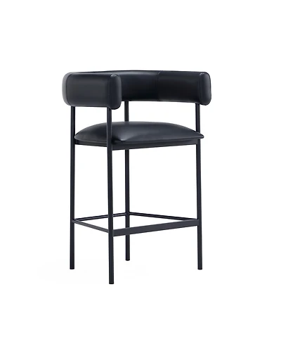 Onda 35.8" Faux Leather Upholstered Counter Stool