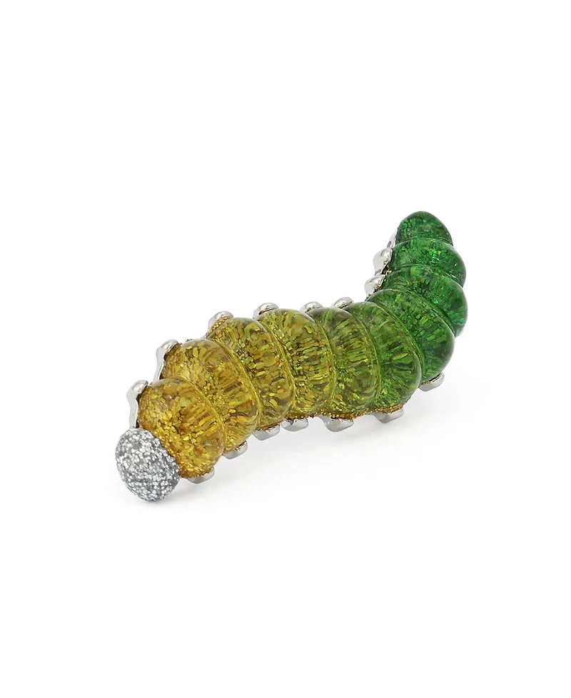 Betsey Johnson Green Hothouse Bloom Worm Brooch