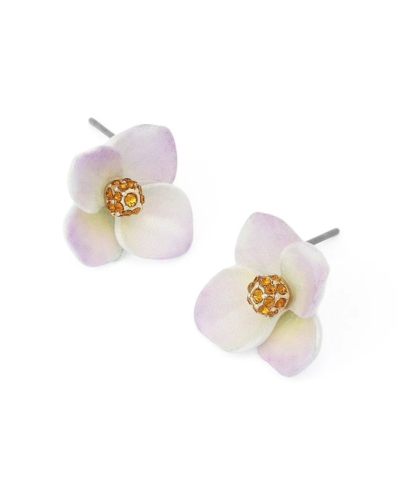 Betsey Johnson Faux Stone Betsey's Bouquet Flower Stud Earrings