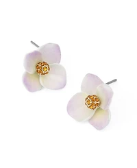 Betsey Johnson Faux Stone Betsey's Bouquet Flower Stud Earrings