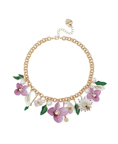Betsey Johnson Faux Stone Betsey's Bouquet Statement Necklace