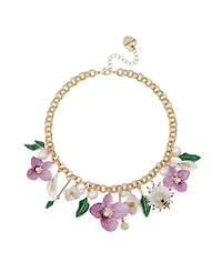 Betsey Johnson Faux Stone Betsey's Bouquet Statement Necklace