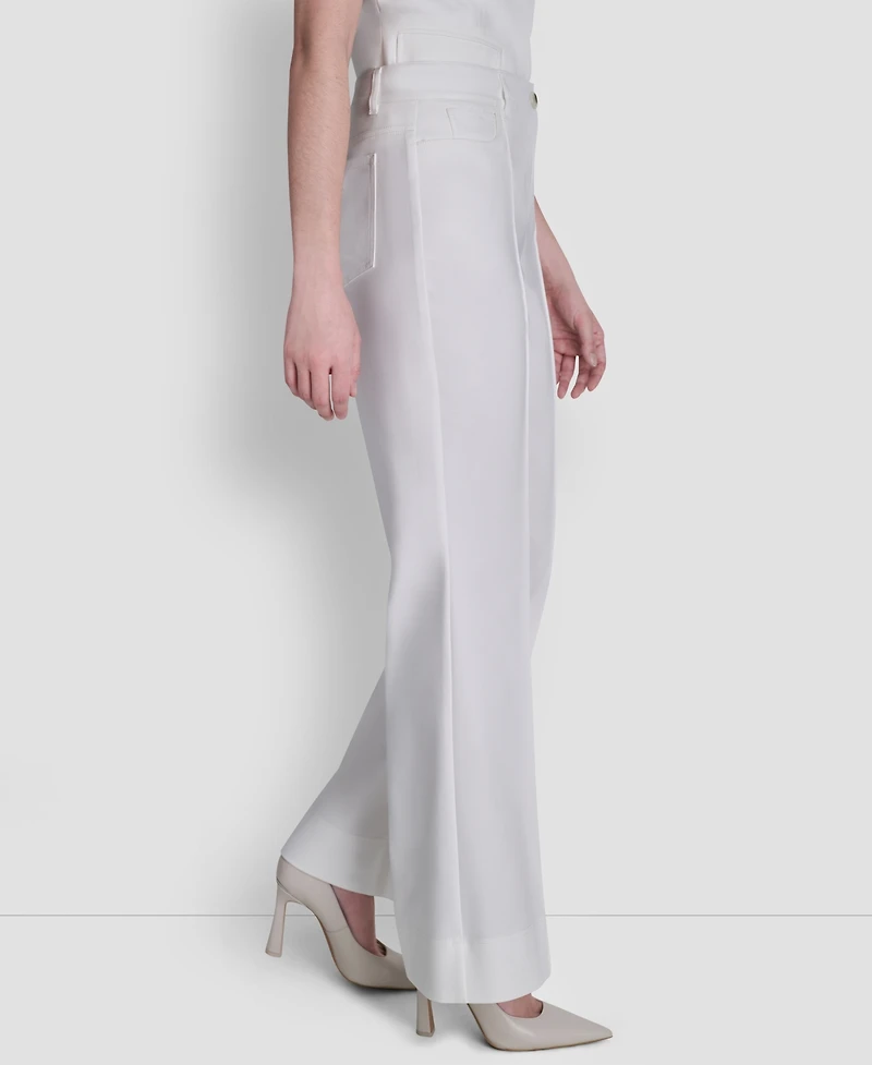 Dkny Women's Straight Leg Pintuck Pants